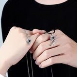 Stainless Steel I Love You Projection Magnetic Couple Necklace Heart Jewelry