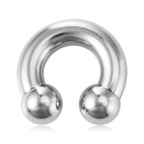 Surgical Steel Septum Piercing Ear Gauge Circular Barbells Horseshoe Ear Weights