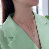 925 Silver Zirconia Coconut Palm Tree Pendant Necklace TLX463
