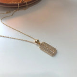 925 Silver Zirconia Coconut Palm Tree Pendant Necklace TLX463