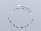 925 Sterling Silver Lucky Bar Anklet Bracelet GTLS880