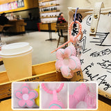 1PC Flower Bag Charm Keychain Lanyard Car Key Chain Pendant Handbag Ornaments