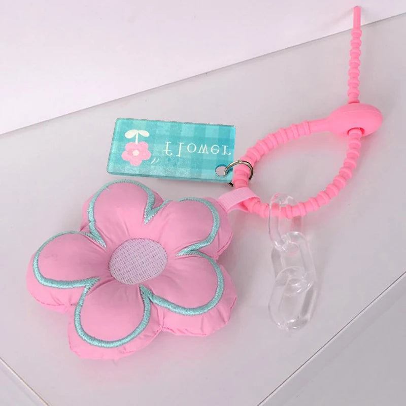 1PC Flower Bag Charm Keychain Lanyard Car Key Chain Pendant Handbag Ornaments