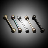 14G Titanium Woman Nipple Piercing Tongue Ring Straight Barbells