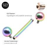 14G Titanium Woman Nipple Piercing Tongue Ring Straight Barbells