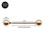 14G Titanium Woman Nipple Piercing Tongue Ring Straight Barbells