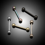 14G Titanium Woman Nipple Piercing Tongue Ring Straight Barbells