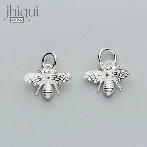 925 Sterling Silver Bee Charm Pendant for DIY Jewelry