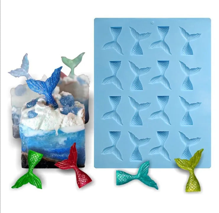Fishtail Jewelry Mold Silicone Resin Craft DIY Mould for Geometric Pendant