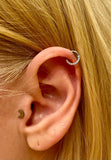16G Stainless Steel Hoop High Zircon Clicker Nose Rings
