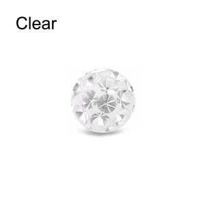 Crystal Ferido Ball Replacement Piercing Accessory for Labret Nose Navel Earring