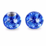 Crystal Ferido Ball Replacement Piercing Accessory for Labret Nose Navel Earring