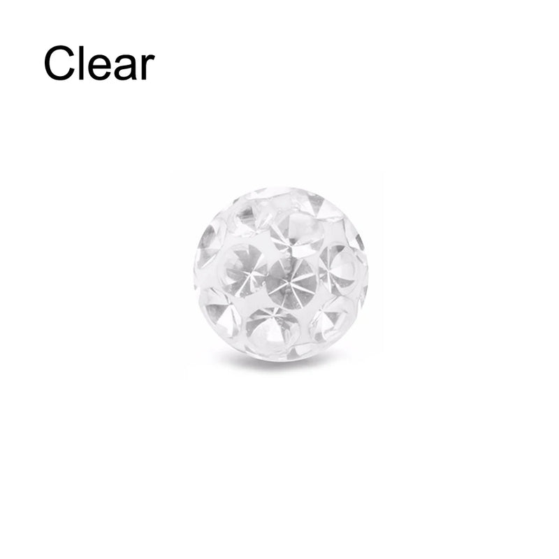 Crystal Ferido Ball Replacement Piercing Accessory for Labret Nose Navel Earring
