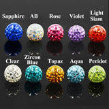 Crystal Ferido Ball Replacement Piercing Accessory for Labret Nose Navel Earring