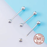 925 Sterling Silver Tongue Nipple Rings 14G Barbell Women Body Piercing Jewelry