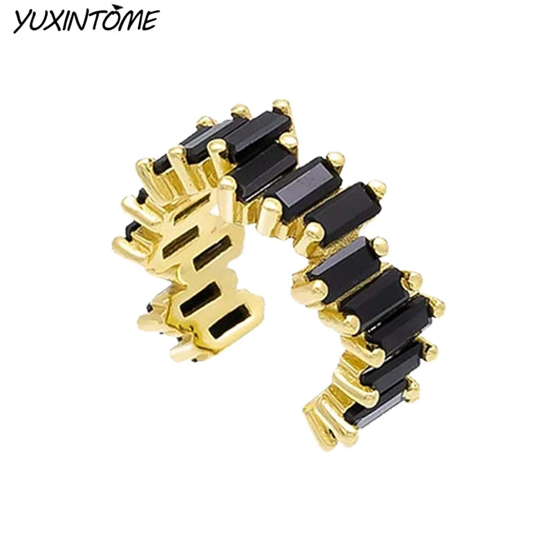 18K CZ Ear Cuff Non Perforated Clip Earrings