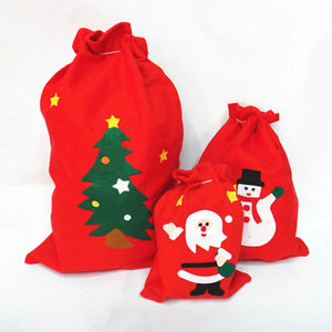 Christmas Gift Bags Santa Claus Snowman Big Backpack Kids Banquet Xmas Bag