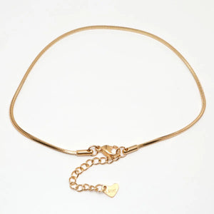 23.3cm Stainless Steel Anklet Snake Chain Foot Bracelet for Women