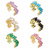 24K Plated Colorful Ear Cuff Earrings for Women