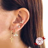24k Plated Crystal Ear Cuff Earrings Couples Appointment jewelry