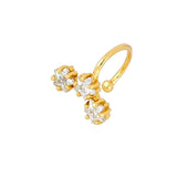 24k Plated Crystal Ear Cuff Earrings Couples Appointment jewelry