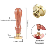 25mm Happy Birthday Wax Sealing Stamp with Brass Head and Wooden Handle
