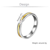 Romantic Zircon My Love Letter Rings Stainless Steel Couple Ring for Men Women