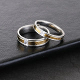 Romantic Zircon My Love Letter Rings Stainless Steel Couple Ring for Men Women