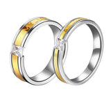Romantic Zircon My Love Letter Rings Stainless Steel Couple Ring for Men Women