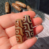 40mm Vintage Brown Nine Eyes Natural Tibetan Dzi Agates Beads Buddha Jewelry