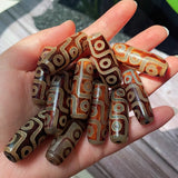 40mm Vintage Brown Nine Eyes Natural Tibetan Dzi Agates Beads Buddha Jewelry