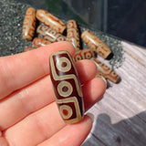 40mm Vintage Brown Nine Eyes Natural Tibetan Dzi Agates Beads Buddha Jewelry
