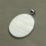 Big Round Natural Mother of Pearl Shell Pendant Charm for DIY Necklace