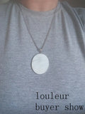 Big Round Natural Mother of Pearl Shell Pendant Charm for DIY Necklace