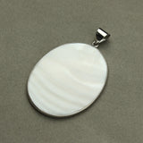 Big Round Natural Mother of Pearl Shell Pendant Charm for DIY Necklace
