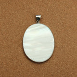 Big Round Natural Mother of Pearl Shell Pendant Charm for DIY Necklace
