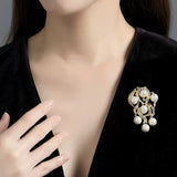 Vintage Baroque Brooch Shirt Wedding Jewelry Gift