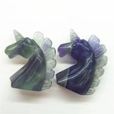 Unicorn Shape Red Stone Amethyst Crazy Agate