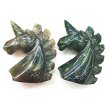 Unicorn Shape Red Stone Amethyst Crazy Agate
