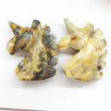 Unicorn Shape Red Stone Amethyst Crazy Agate