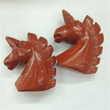 Unicorn Shape Red Stone Amethyst Crazy Agate