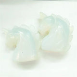Unicorn Shape Red Stone Amethyst Crazy Agate