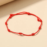 7 Knots Red String Bracelet for Protection, Good Luck