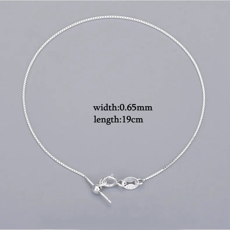 925 Sterling Silver Adjustable Chain for DIY Bracelet Making