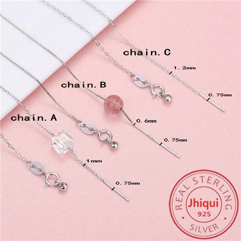925 Sterling Silver Adjustable Chain for DIY Necklace Making