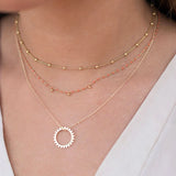 925 Silver Beads Chain Necklace for Women Choker Bohemia Jewelry Party