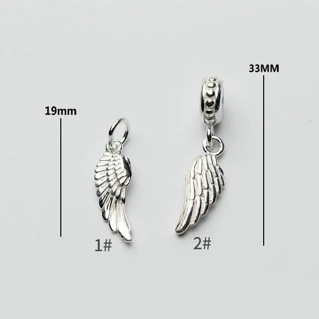 925 Silver Angel Wings Charm Pendant DIY Jewelry Making