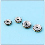 925 Sterling Silver Gear Wheel Spacer Charm Beads for Bracelet Making