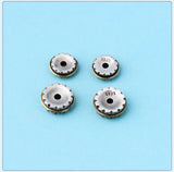 925 Sterling Silver Gear Wheel Spacer Charm Beads for Bracelet Making