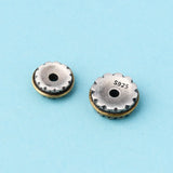 925 Sterling Silver Gear Wheel Spacer Charm Beads for Bracelet Making